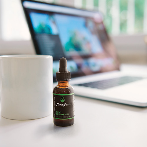 Mint Tincture with computer